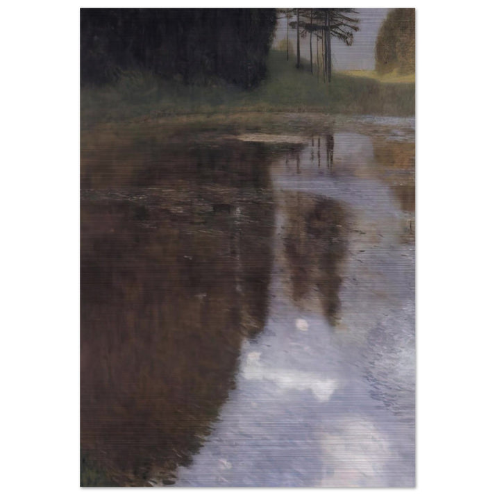 QUIET POND IN THE PARK OF APPEAL - Gustav Klimt Brushed Aluminum Print - 70x100 cm / 28x40 inches | Gustav Klimt Aluminum Print | Gustav Klimt Prints
