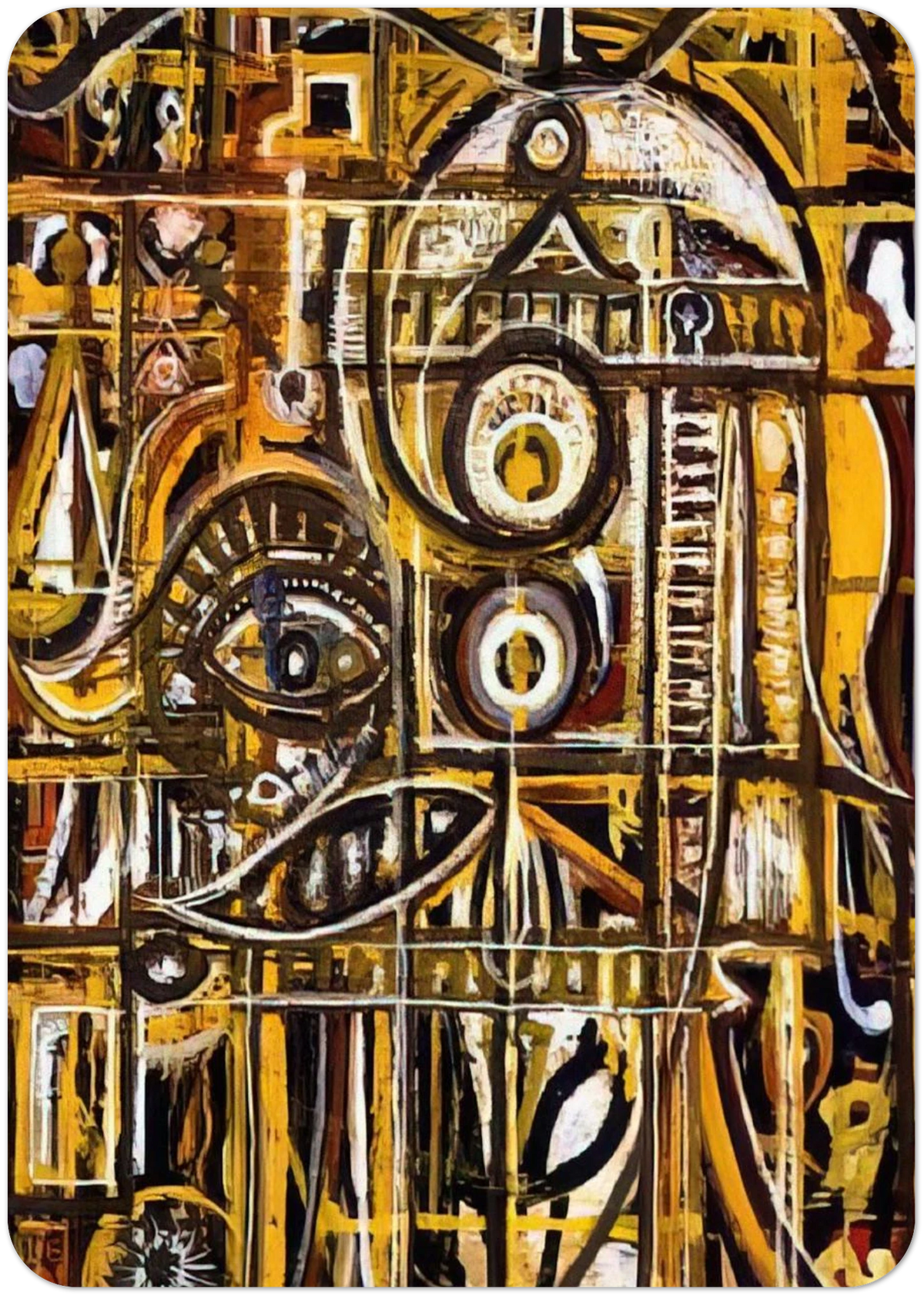 Abstract Eye By Richard Pousette-Dart Pack of 10 Post Cards | Richard Pousette-Dart Post Cards | A6 (10.5 x 14.8 cm) - 4.1 x 5.8 inches