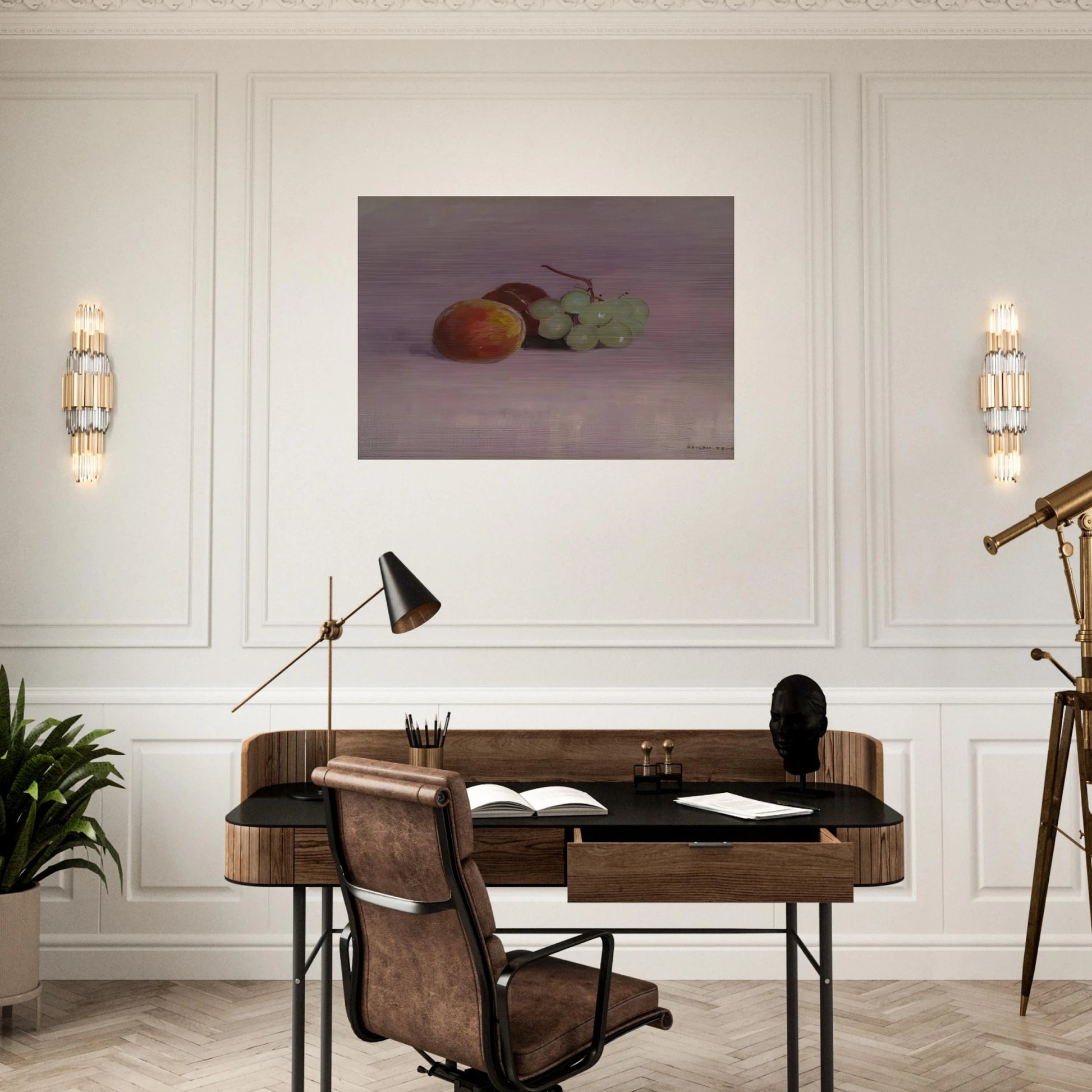 STILL LIFE - Odilon Redon Brushed Aluminum Print - 70x100 cm / 28x40 inches | Odilon Redon Aluminum Print | Odilon Redon Prints