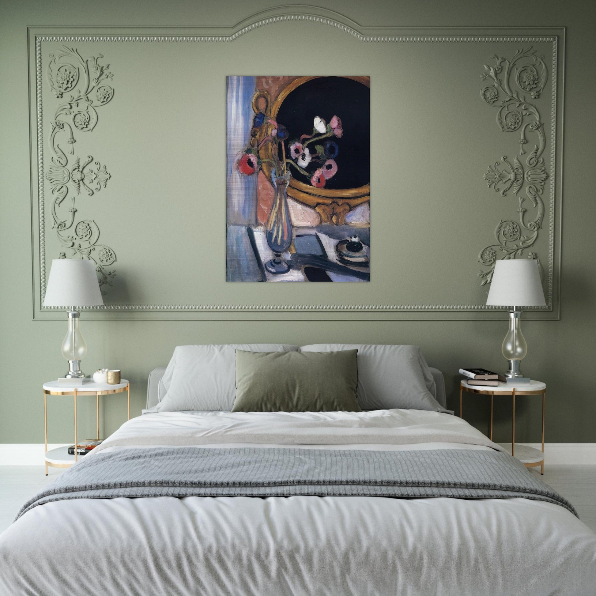 ANEMONE AND MIRROR 1920 - Henri Matisse Brushed Aluminum Print - 70x100 cm / 28x40 inches | Henri Matisse Aluminum Print | Henri Matisse Prints