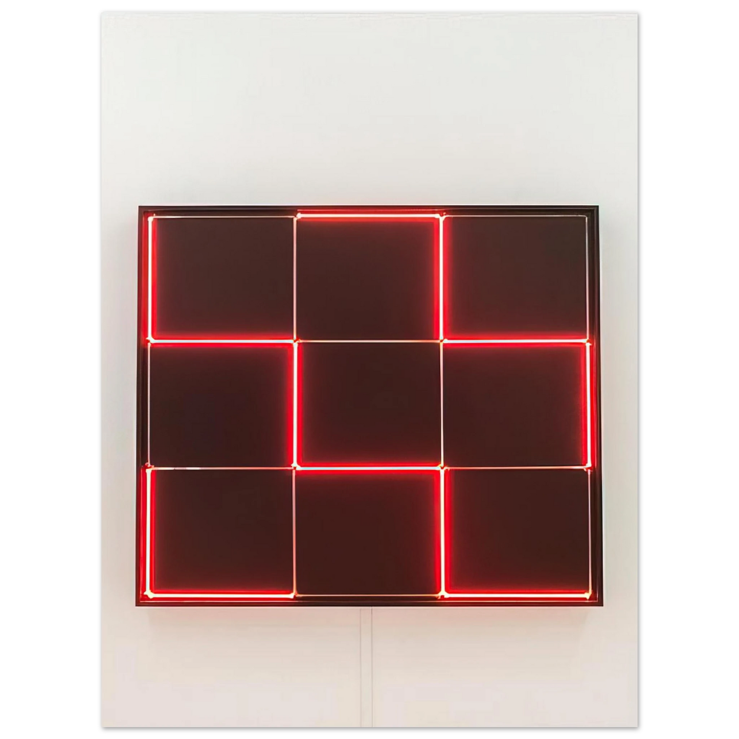 Francois Morellet - Tirets Neon 0Ã‚Â°-90Ã‚Â° avec 4 rythmes interferents - 1971  75x100 cm / 30x40inches Fine Art Poster