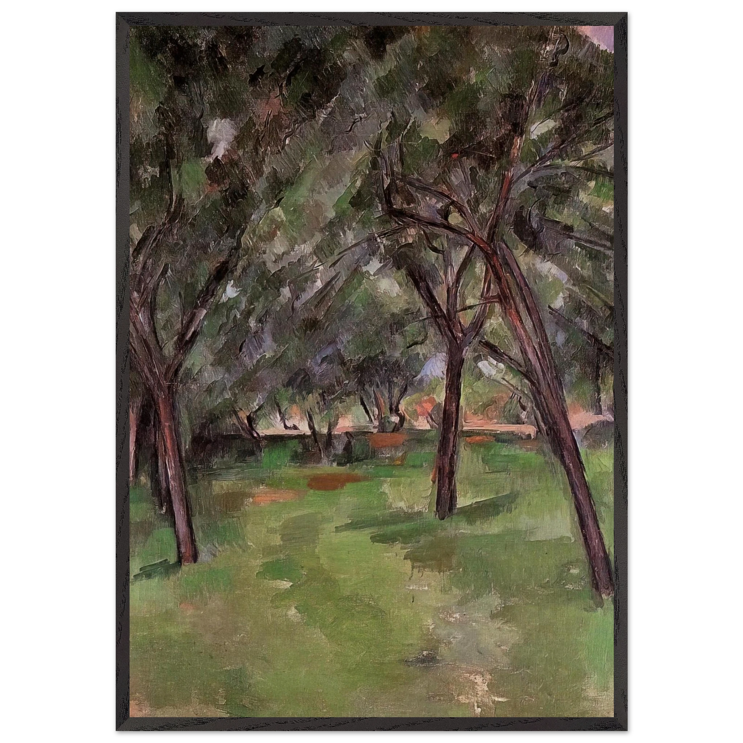 A Close - Paul Cezanne 70x100 cm / 28x40 inches Framed Art Print – Black Wooden Frame