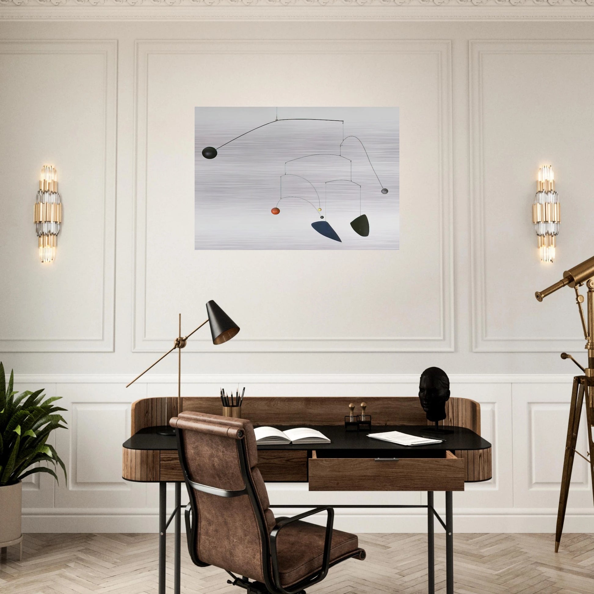 MOBILE 1932 - Alexander Calder Brushed Aluminum Print - 70x100 cm / 28x40 inches | Alexander Calder Aluminum Print | Alexander Calder Prints