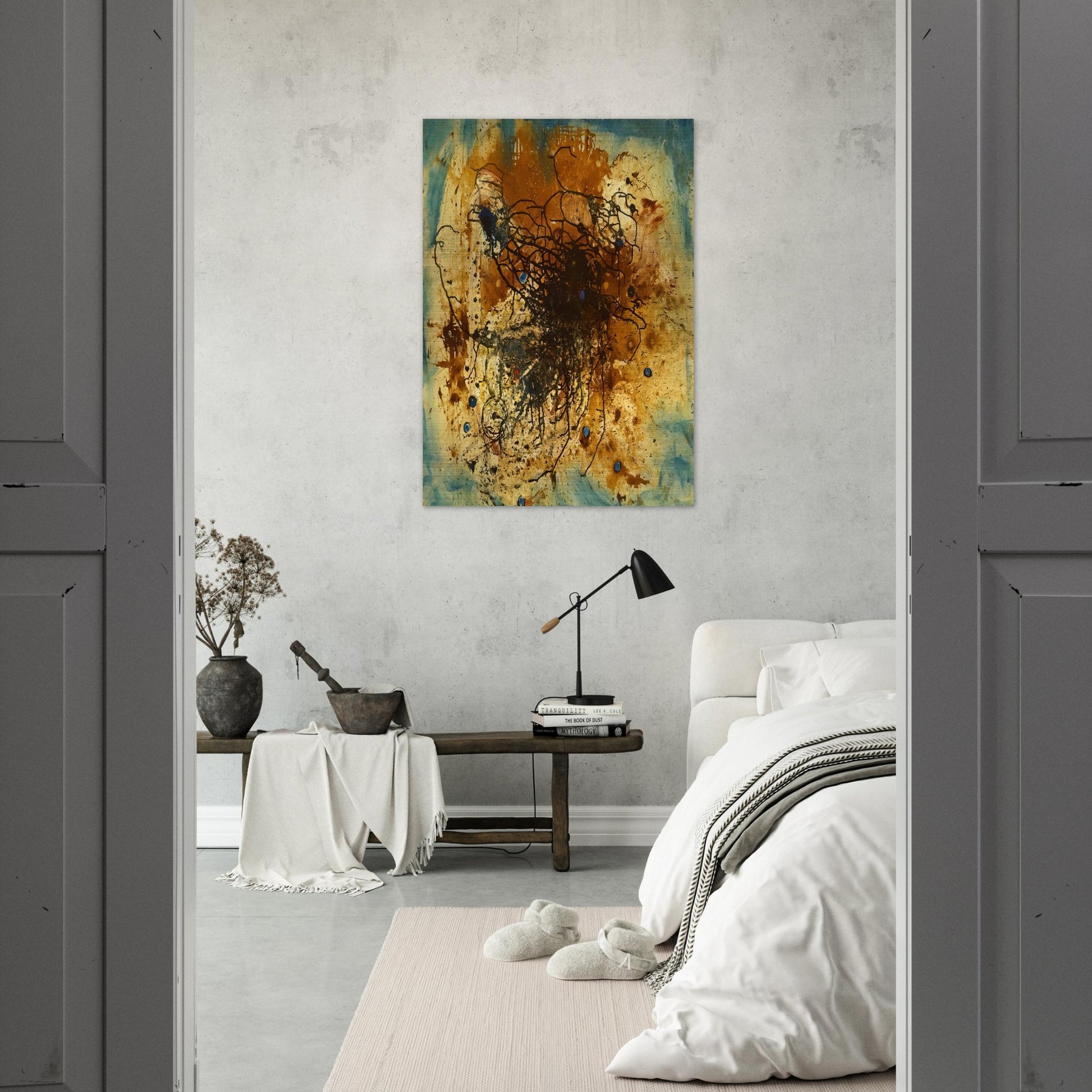 It's All Over - The City - 1947 - Wols Brushed Aluminum Print - 70x100 cm / 28x40 inches | Wols Aluminum Print | Wols Prints