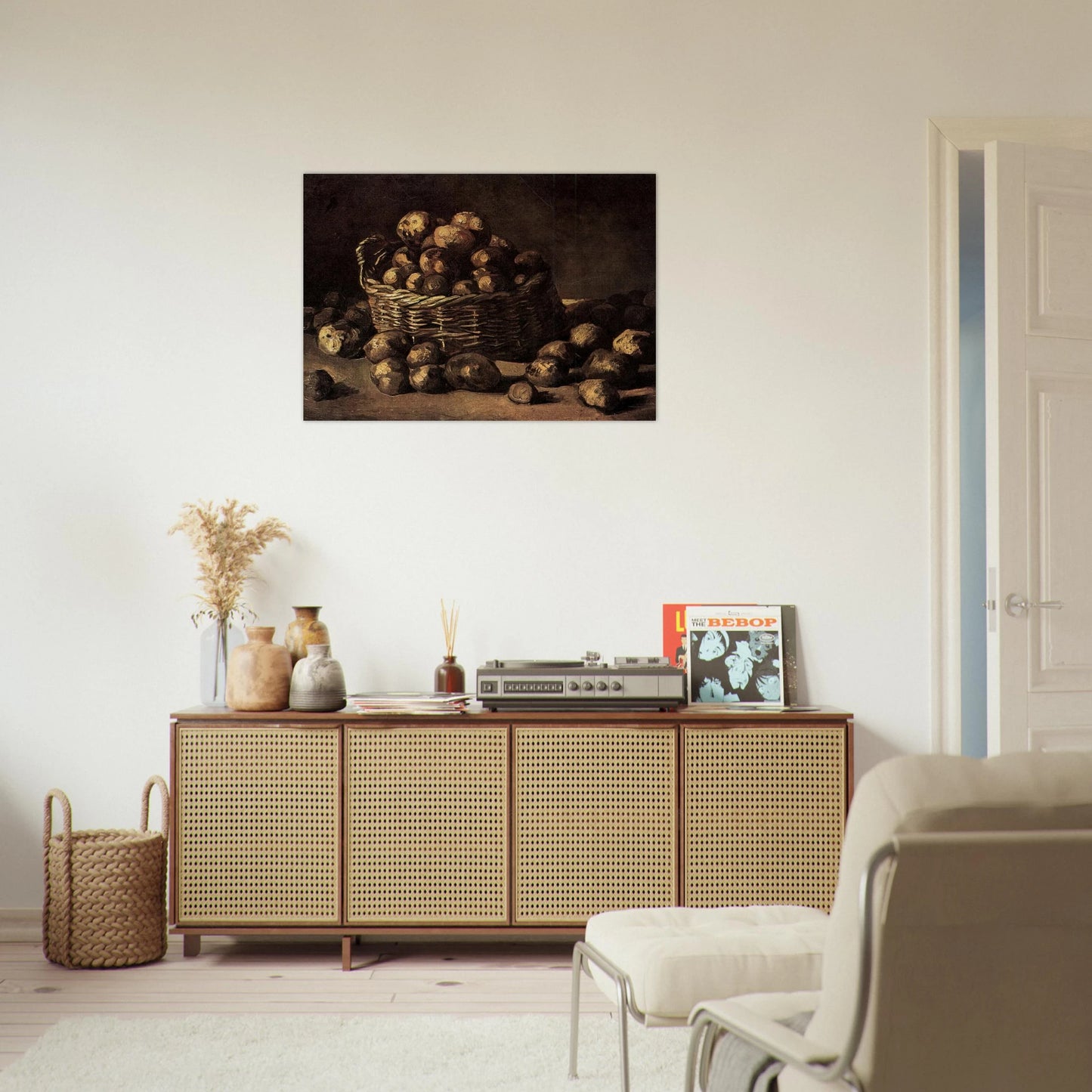 Basket of Potatoes - Vincent van Gogh Brushed Aluminum Print - 70x100 cm / 28x40 inches | Vincent van Gogh Aluminum Print | Vincent van Gogh Prints
