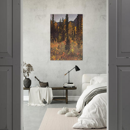 The Dark Woods Interior - 1921 - Frank Johnston Brushed Aluminum Print - 70x100 cm / 28x40 inches | Frank Johnston Aluminum Print | Frank Johnston Prints