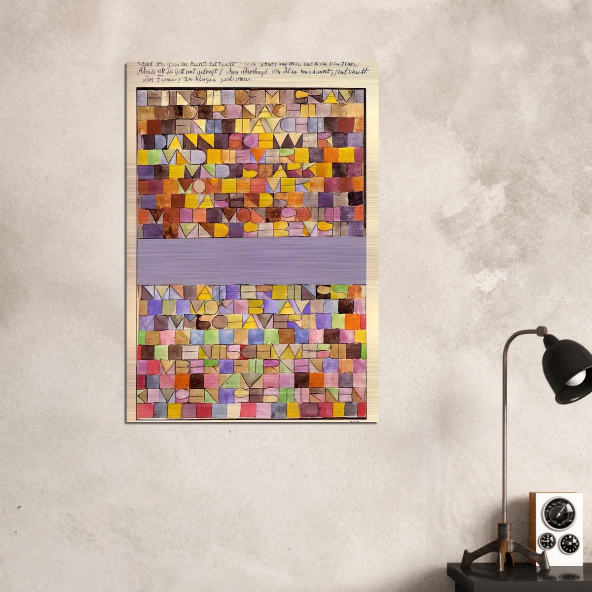 ONCE EMERGED FROM THE GRAY OF NIGHT 1918 - Paul Klee Brushed Aluminum Print - 70x100 cm / 28x40 inches | Paul Klee Aluminum Print | Paul Klee Prints