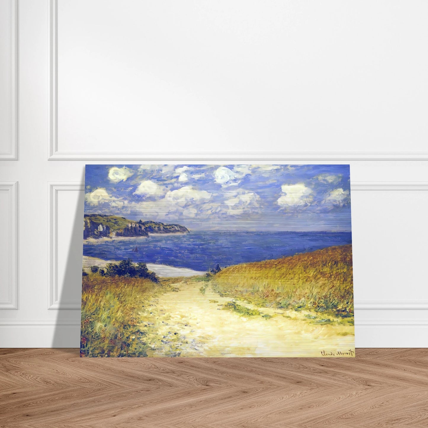 Alley near Pourville - claude monet Brushed Aluminum Print - 70x100 cm / 28x40 inches | claude monet Aluminum Print | claude monet Prints