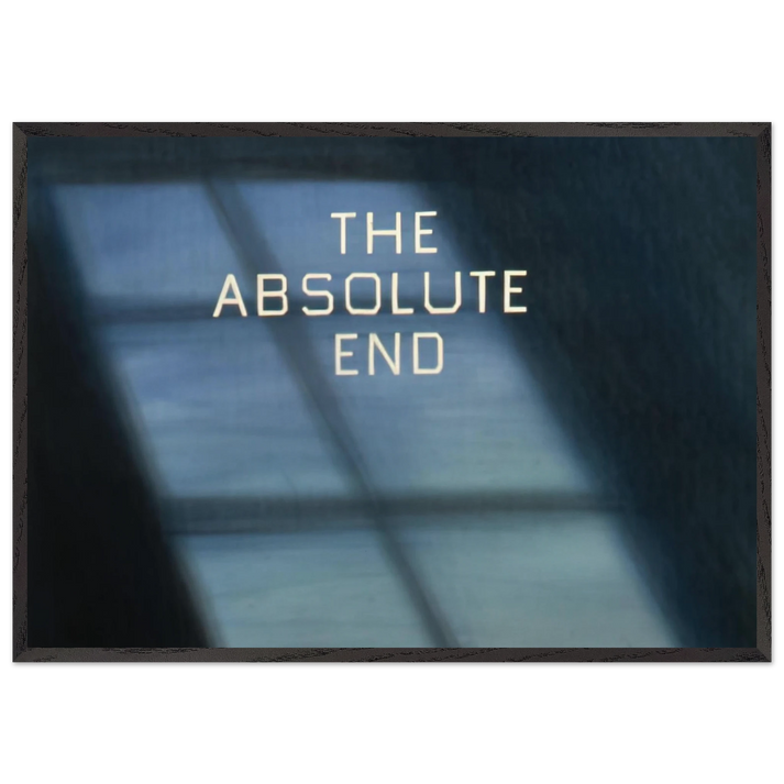 THE ABSOLUTE END 1982 - Edward Ruscha 70x100 cm / 28x40 inches Framed Art Print – Black Wooden Frame