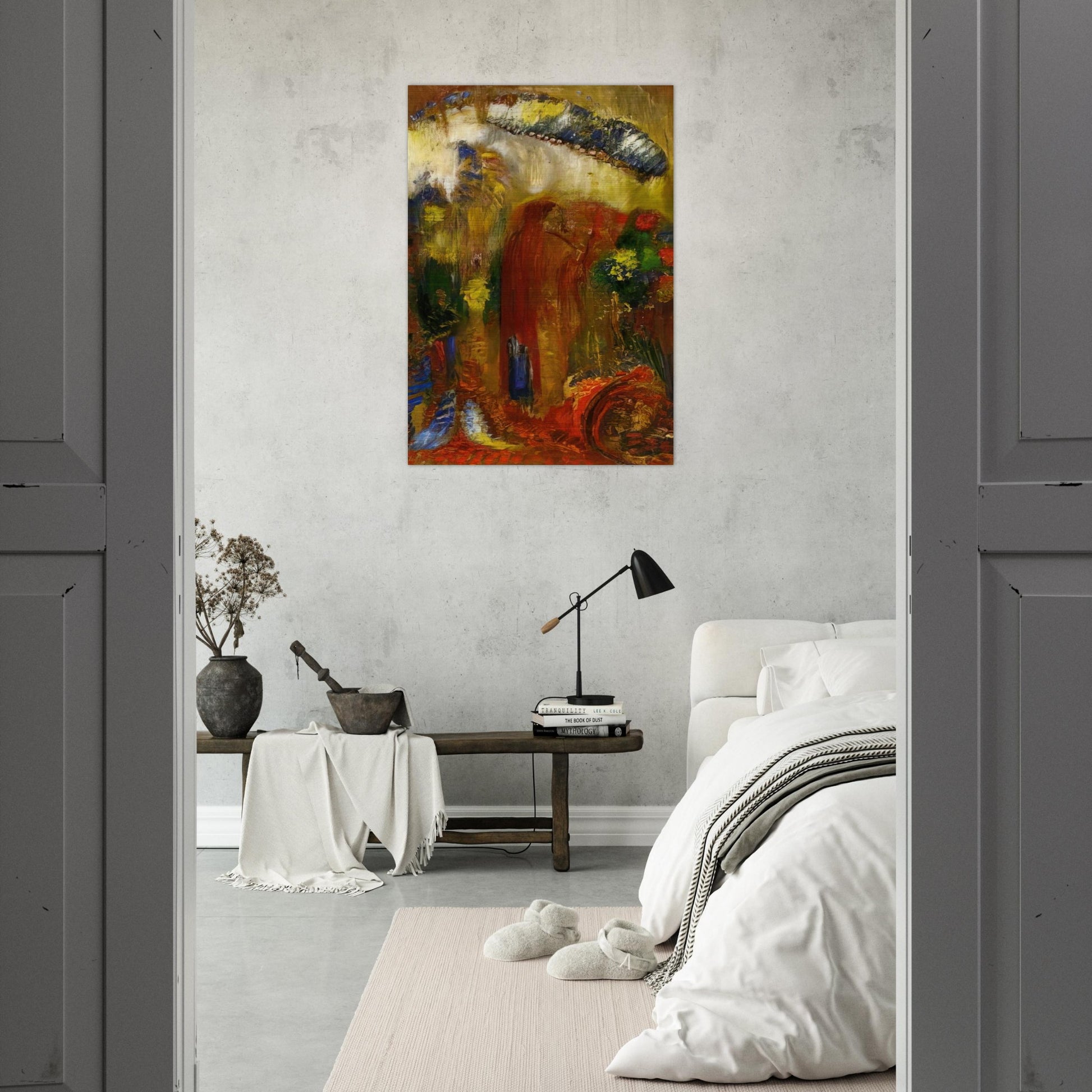THE SERMON - Odilon Redon Brushed Aluminum Print - 70x100 cm / 28x40 inches | Odilon Redon Aluminum Print | Odilon Redon Prints