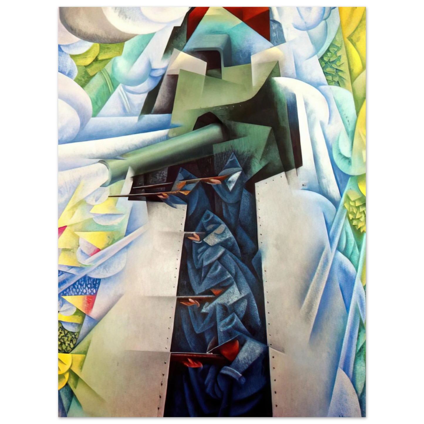 Carlo Carra - ARMTRAIN  75x100 cm / 30x40inches Fine Art Poster