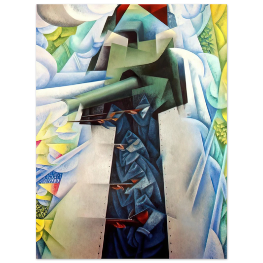 Carlo Carra - ARMTRAIN  75x100 cm / 30x40inches Fine Art Poster