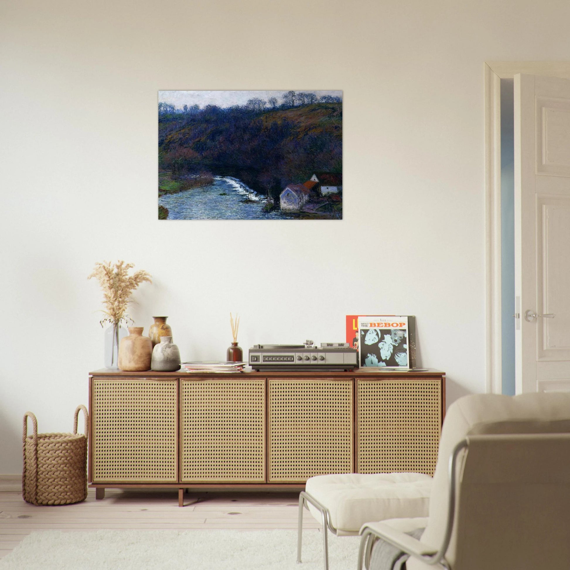 The Mill at Vervy - claude monet Brushed Aluminum Print - 70x100 cm / 28x40 inches | claude monet Aluminum Print | claude monet Prints