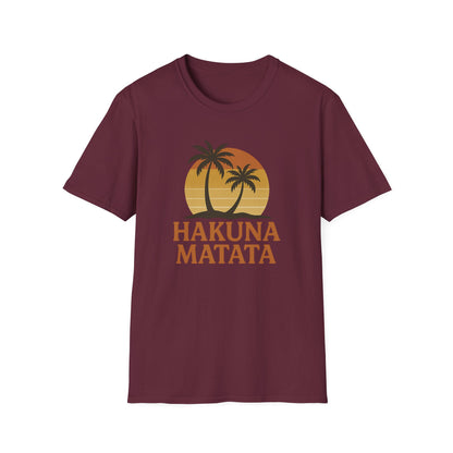 Hakuna Matata Retro-T-Shirt mit Grafik, „Keine Sorgen“-Shirt mit positiver Ausstrahlung, Vintage-T-Shirt im 90er-Jahre-Stil, Shirt mit Wohlfühl-Zitat, Unisex-Geschenk