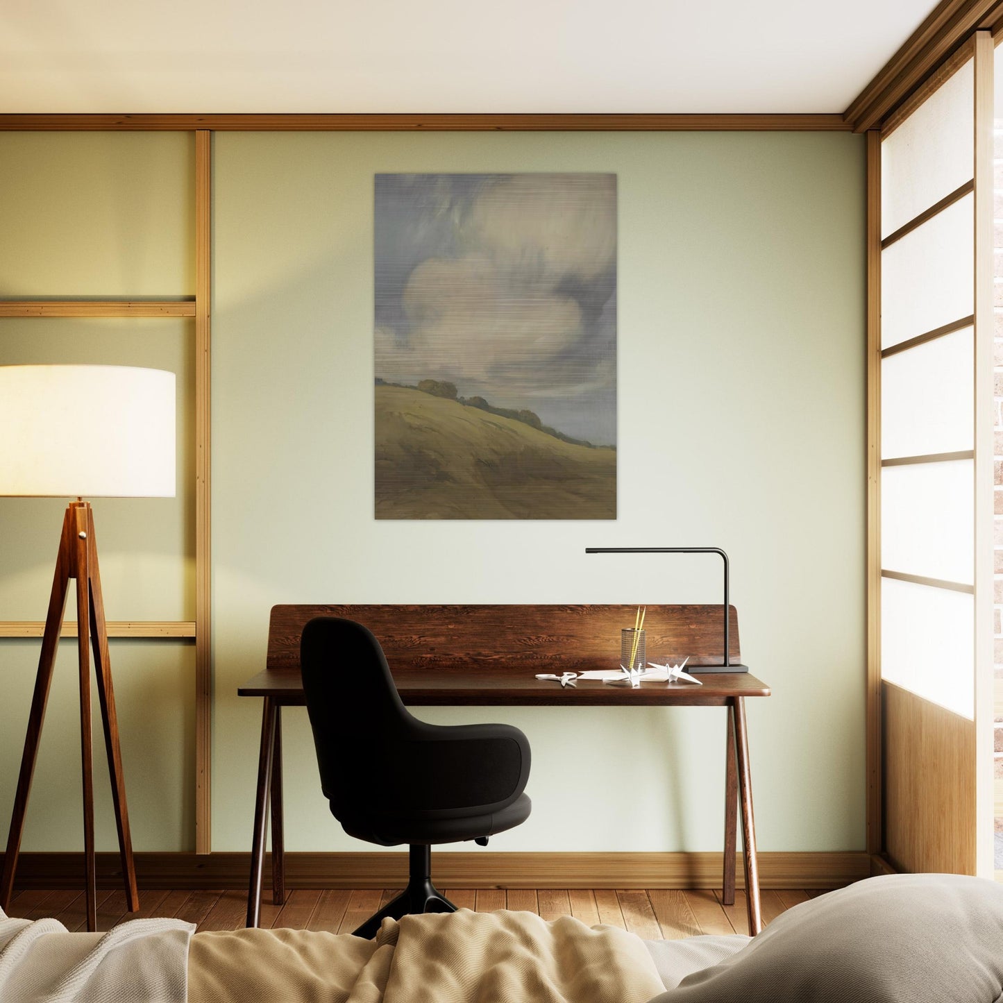 Clouds over a California hillside - Tonalism - Xavier Martinez Brushed Aluminum Print - 70x100 cm / 28x40 inches | Xavier Martinez Aluminum Print | Xavier Martinez Prints