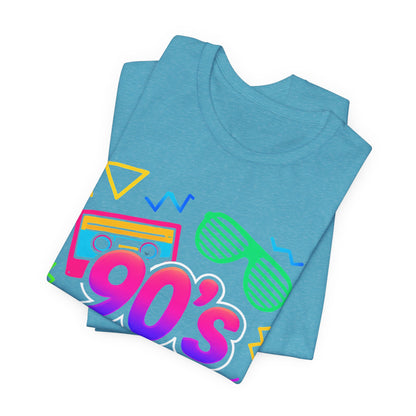 Oldschool-Musik der 90er – Arcade-Vibes. Klassischer 90er-Jahre-Vintage-Look. Retro-T-Shirt „I Heart The Nineties“ aus den 90ern.