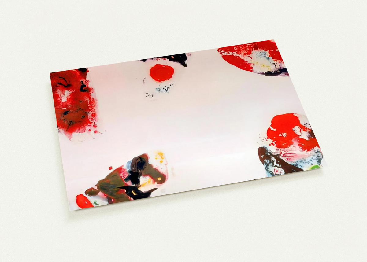 Berlin Red By Sam Francis Pack of 10 Post Cards | Sam Francis Post Cards | A6 (10.5 x 14.8 cm) - 4.1 x 5.8 inches