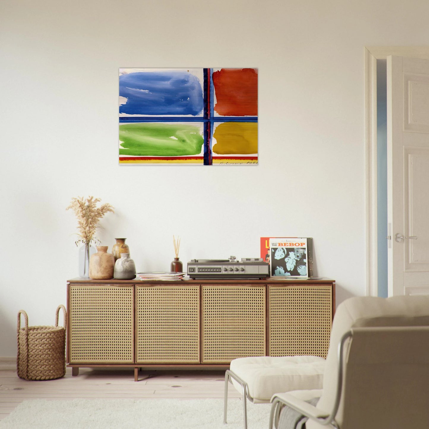 Fensterkreuz II - 1966 - Blinky Palermo Brushed Aluminum Print - 70x100 cm / 28x40 inches | Blinky Palermo Aluminum Print | Blinky Palermo Prints