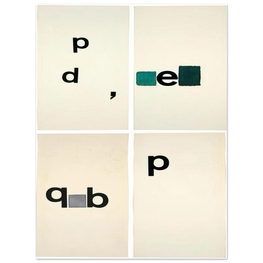Mira Schendel - Untitled Toquinho - 1970  75x100 cm / 30x40inches Fine Art Poster