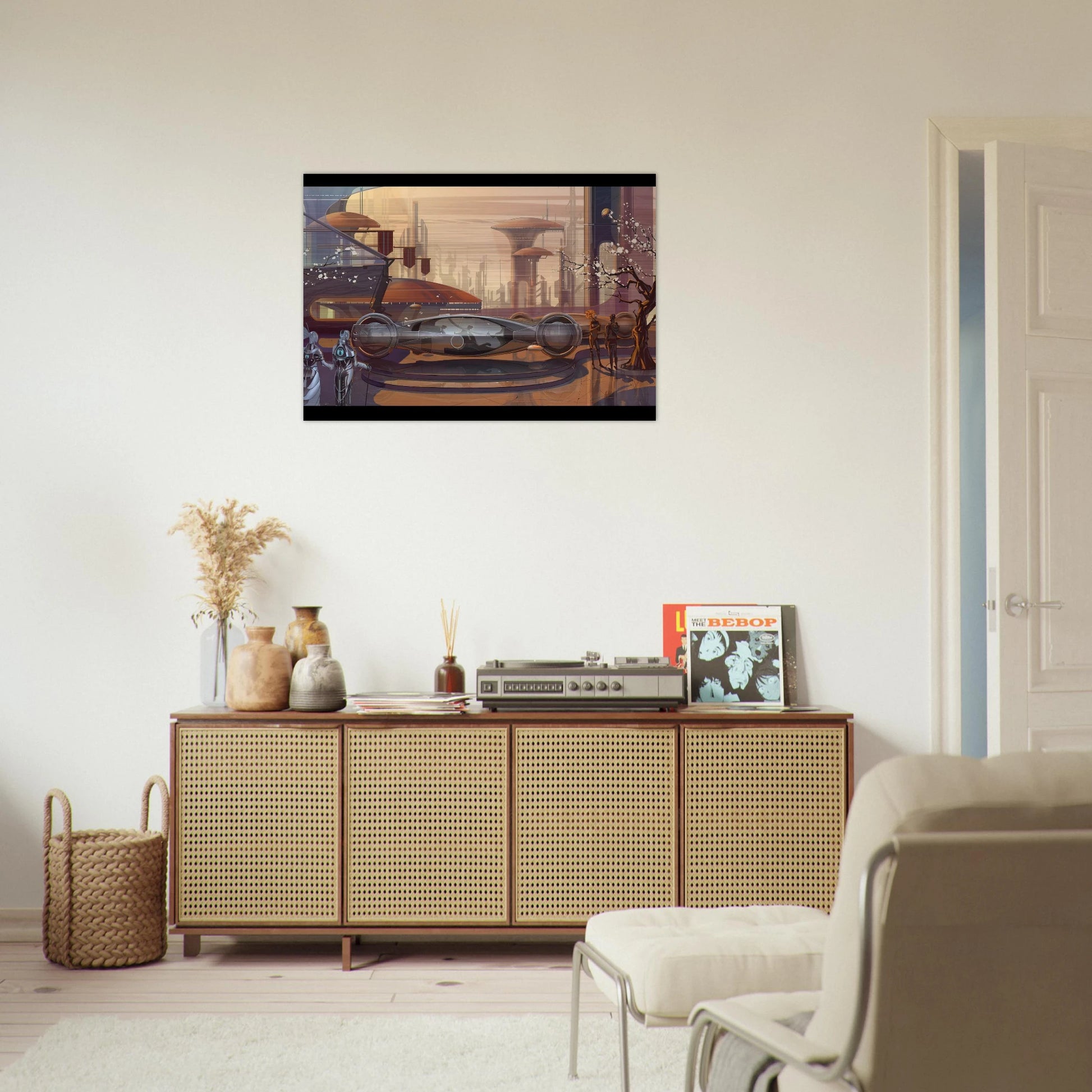 Syd Mead - Syd Mead Brushed Aluminum Print - 70x100 cm / 28x40 inches | Syd Mead Aluminum Print | Syd Mead Prints