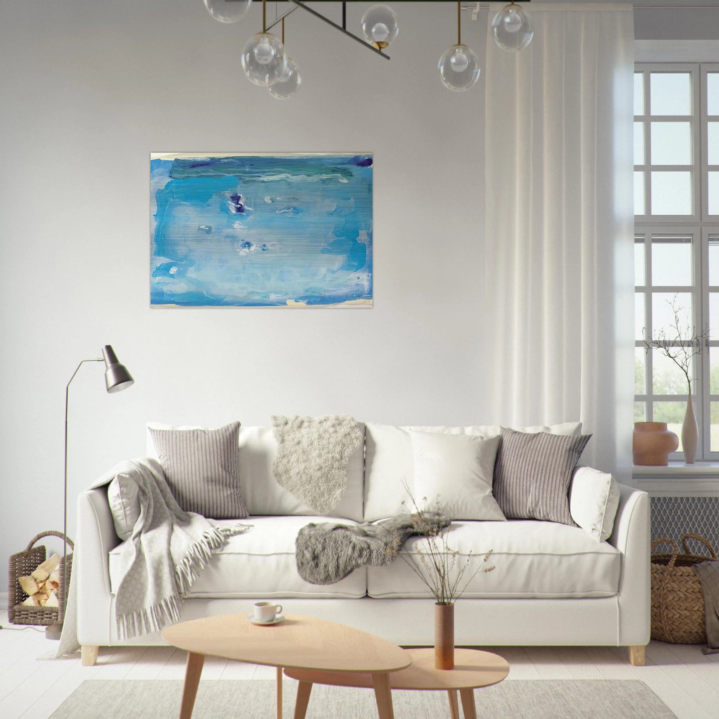 Untitled - Color Field Painting, Lyrical Abstraction - Helen Frankenthaler Brushed Aluminum Print - 70x100 cm / 28x40 inches | Helen Frankenthaler Aluminum Print | Helen Frankenthaler Prints