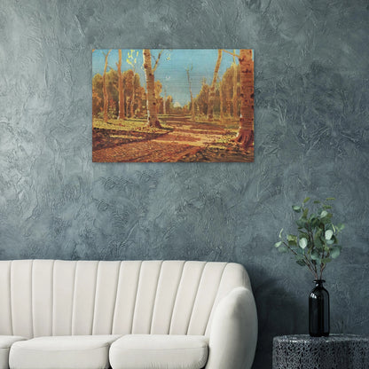 A Birch Grove - Arkhyp Kuindzhi Brushed Aluminum Print - 70x100 cm / 28x40 inches | Arkhyp Kuindzhi Aluminum Print | Arkhyp Kuindzhi Prints