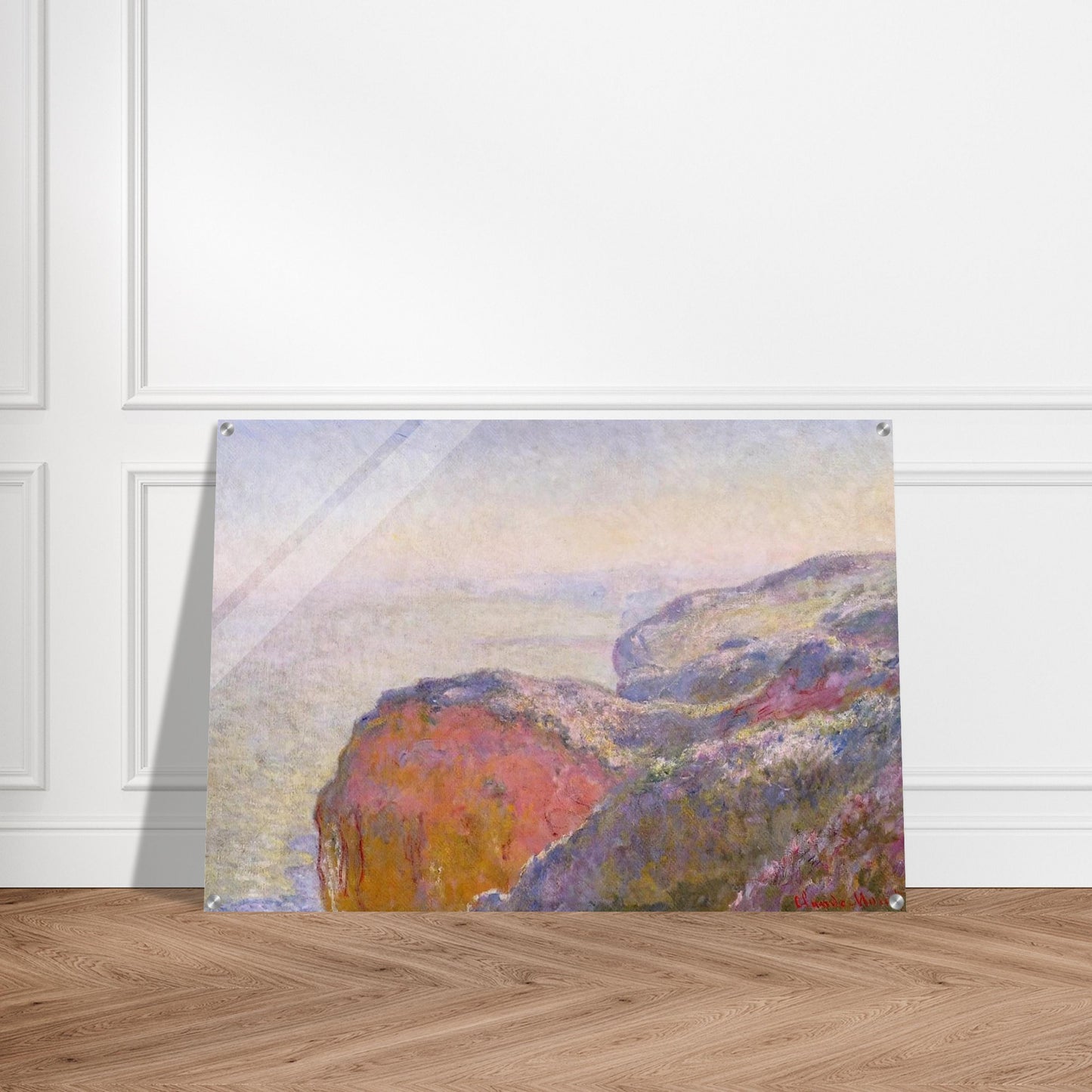 Cliff near Dieppe in the Morning - claude monet Acrylic Print - 70x100 cm / 28x40″ inches