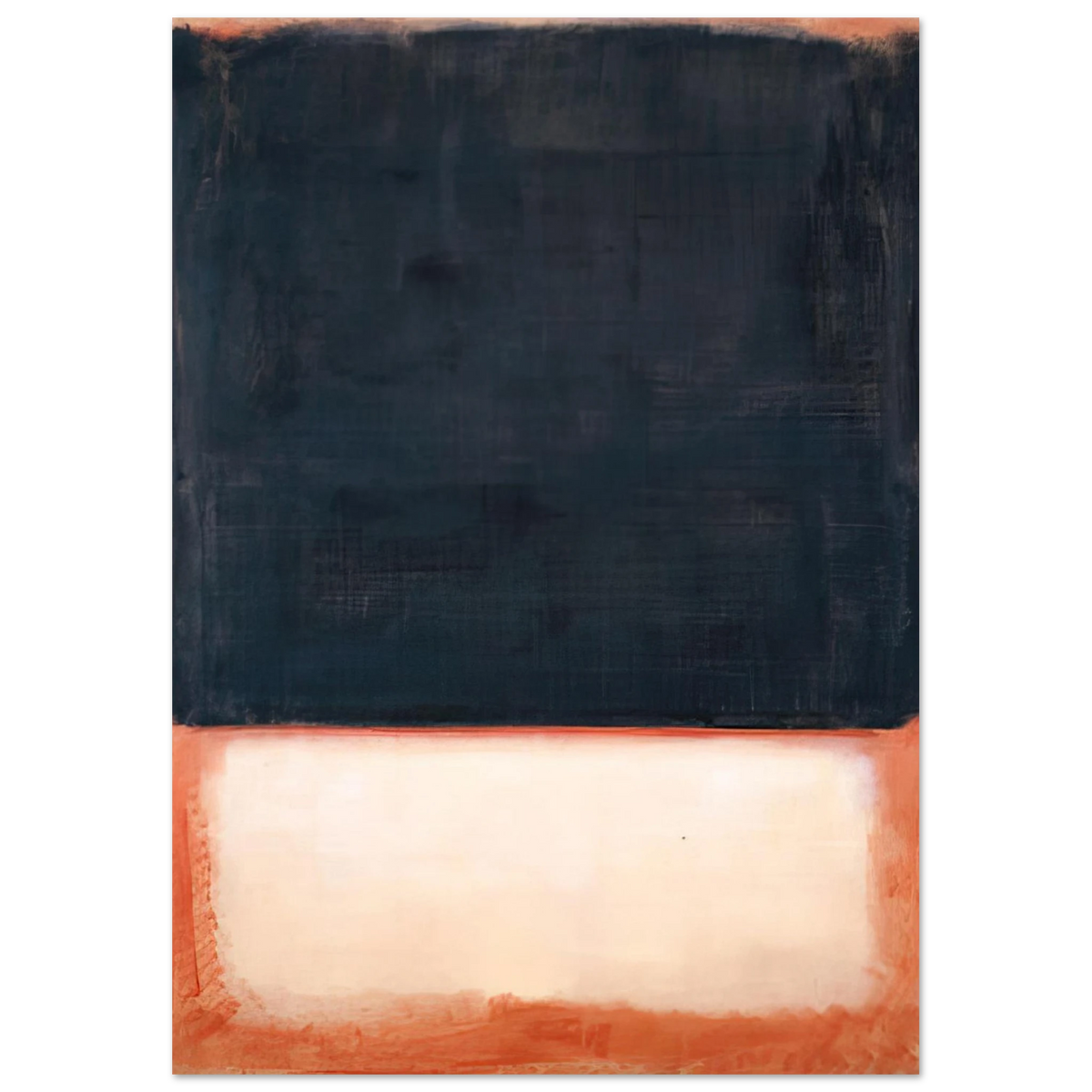 Mark Rothko - No. 7 Dark Over Light - 1954 Wall Art - 21x29.7 cm / 8x12" - Premium Wooden Framed Poster With Fine Art Paper-canvas - White frame