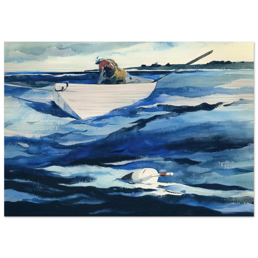THE LOBSTERMAN - Andrew Wyeth Brushed Aluminum Print - 70x100 cm / 28x40 inches | Andrew Wyeth Aluminum Print | Andrew Wyeth Prints