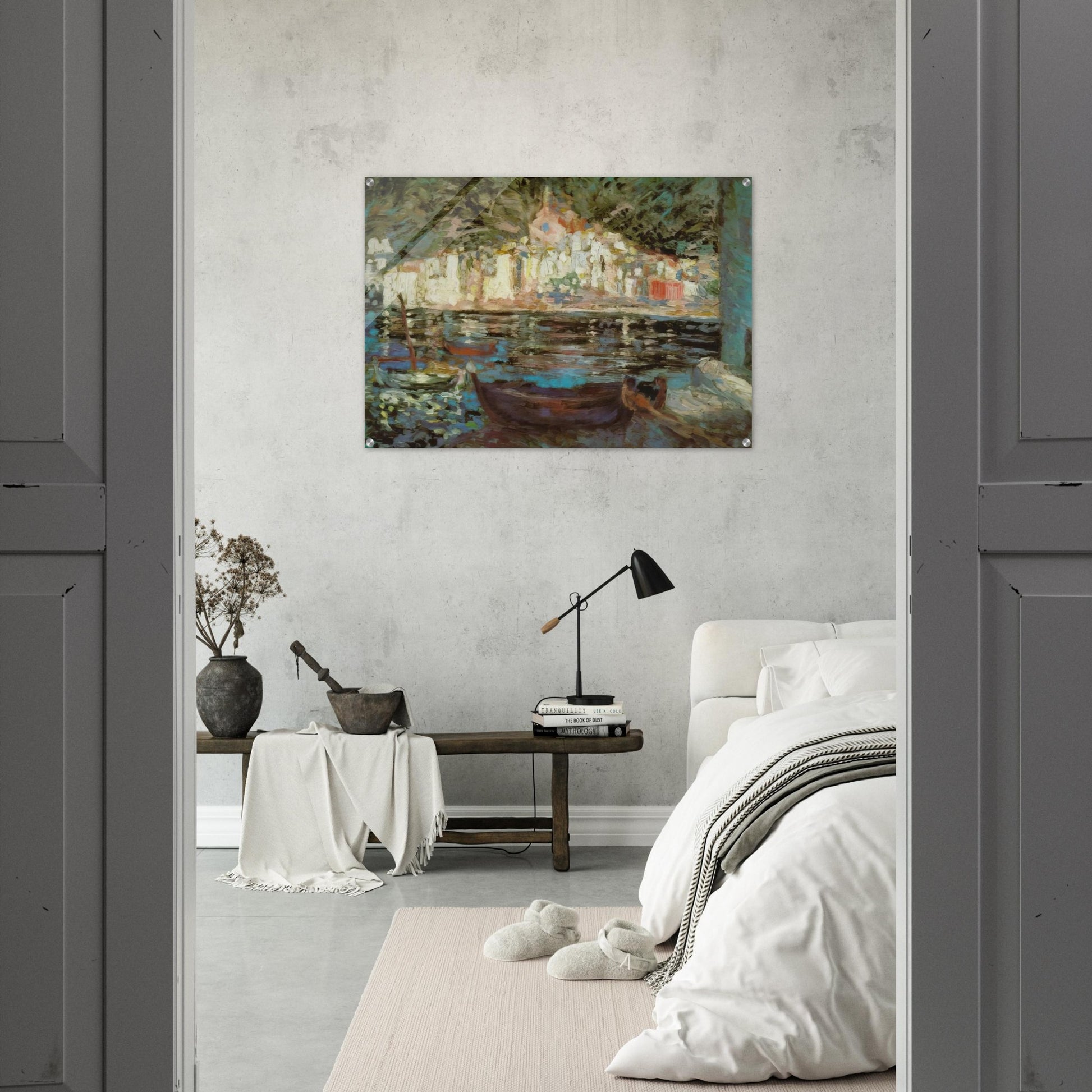 VIEW OF CADAQUES FROM PLAYA POAL - Salvador Dali Acrylic Print - 70x100 cm / 28x40″ inches