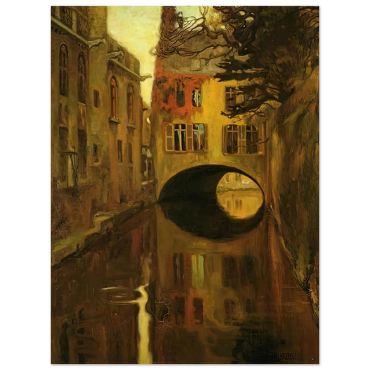 Diego Rivera - HOUSE OVER THE BRIDGE  75x100 cm / 30x40inches Fine Art Poster