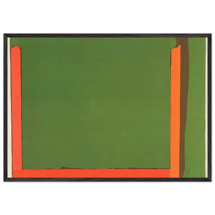 Untitled Litograph - Color Field Painting - John Hoyland 70x100 cm / 28x40 inches Framed Art Print – Black Wooden Frame