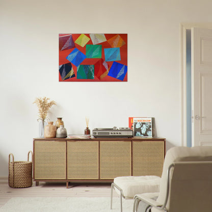 Wig-Wam - 1991 - Piero Dorazio Brushed Aluminum Print - 70x100 cm / 28x40 inches | Piero Dorazio Aluminum Print | Piero Dorazio Prints