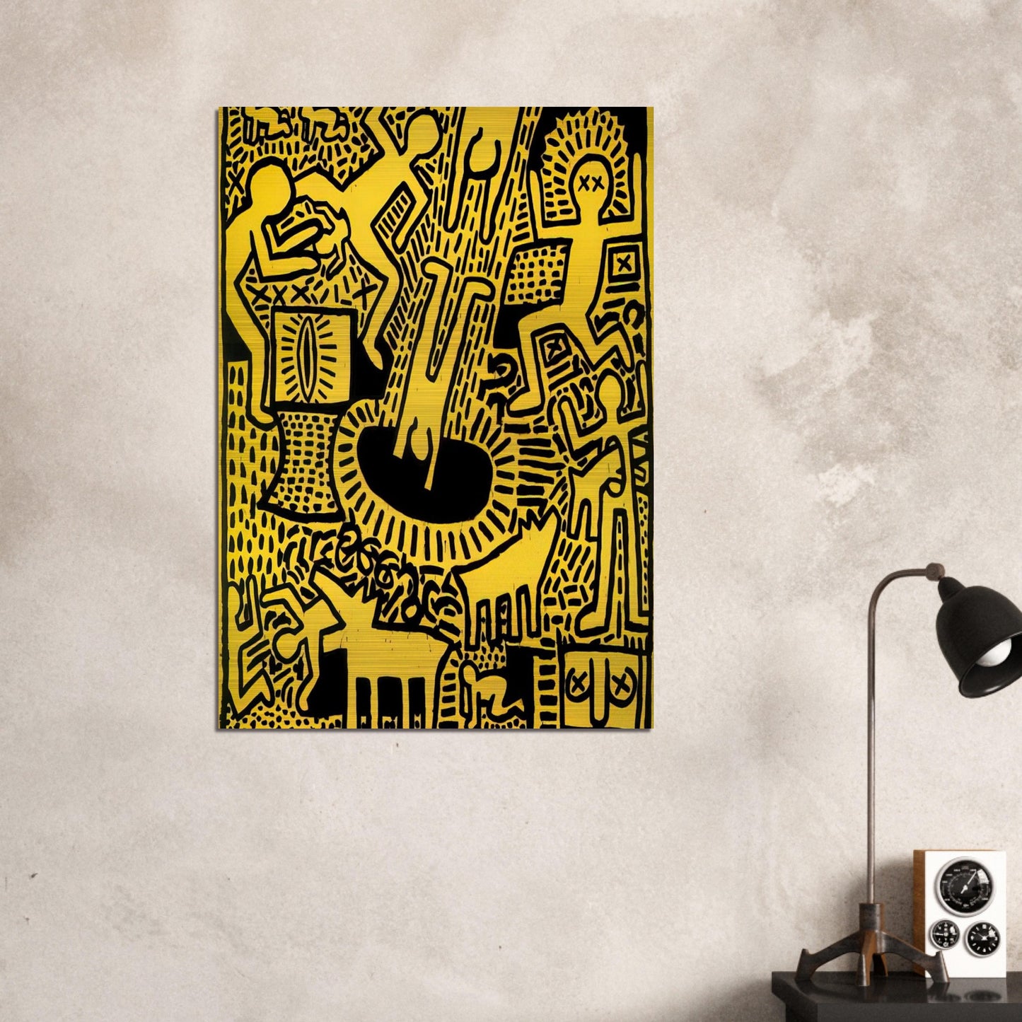 UNTITLED 1981 - Keith Haring Brushed Aluminum Print - 70x100 cm / 28x40 inches | Keith Haring Aluminum Print | Keith Haring Prints