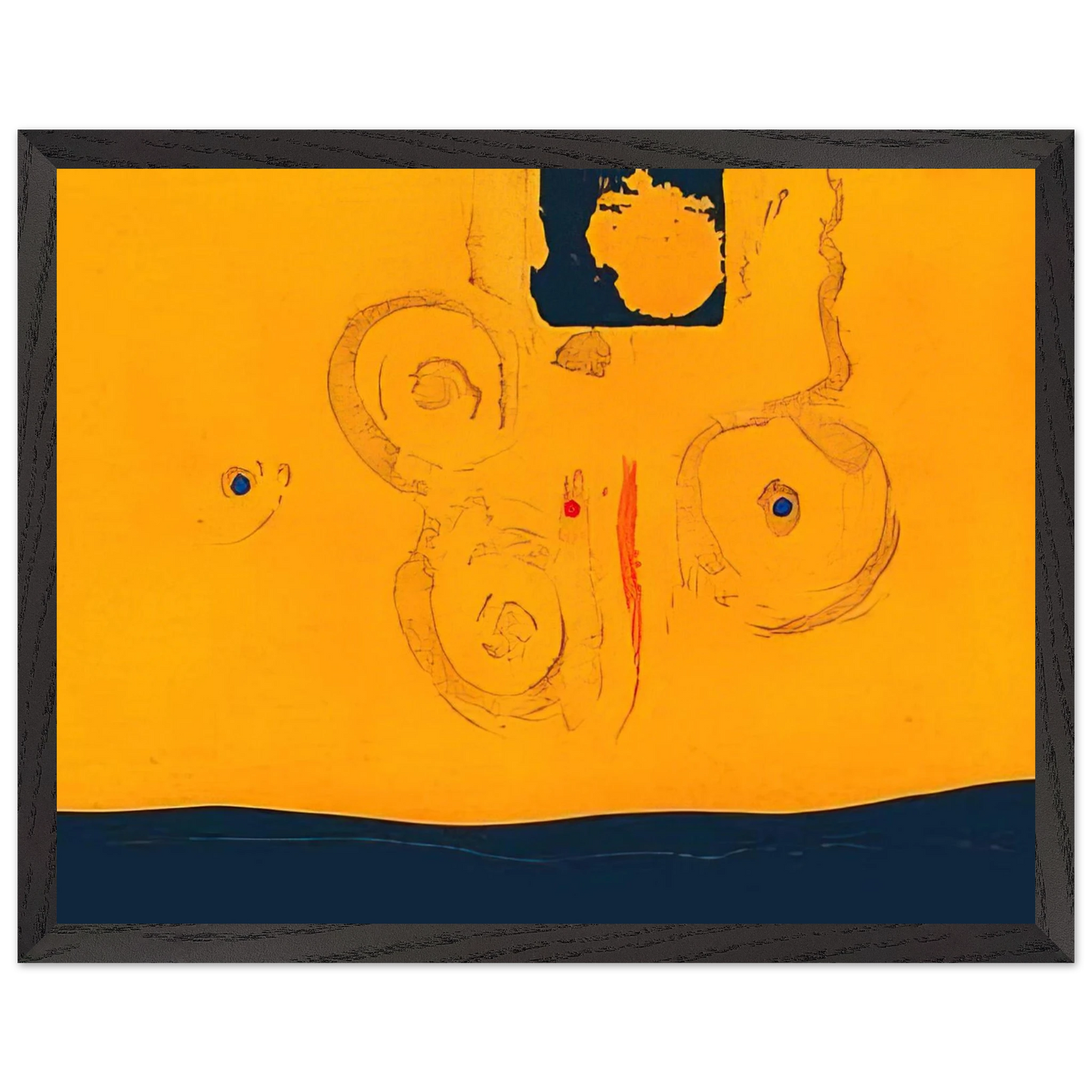 Helen Frankenthaler - Plaza Real - 1988 Wall art - A1 (59.4 x 84.1  cm) - Premium Wooden Framed Poster With Fine Art Paper-canvas - White frame