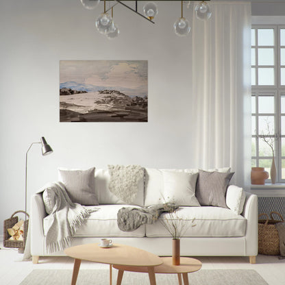 Sheep Pasture, Cornish, New Hampshire - Maxfield Parrish Brushed Aluminum Print - 70x100 cm / 28x40 inches | Maxfield Parrish Aluminum Print | Maxfield Parrish Prints