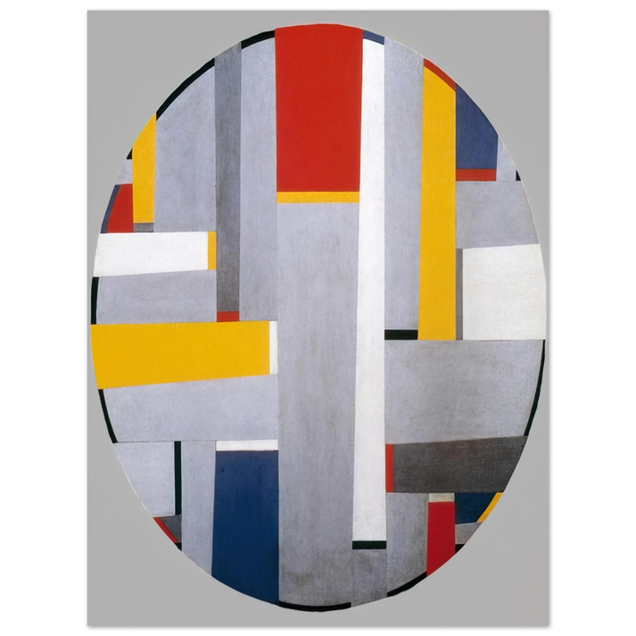 Fritz Glarner - Relational Painting, Tondo #36 - 1955  75x100 cm / 30x40inches Fine Art Poster