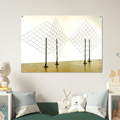 4 Self-distorting Grids - 1965 - Francois Morellet Acrylic Print - 70x100 cm / 28x40″ inches | Francois Morellet Wall Art | Francois Morellet Prints