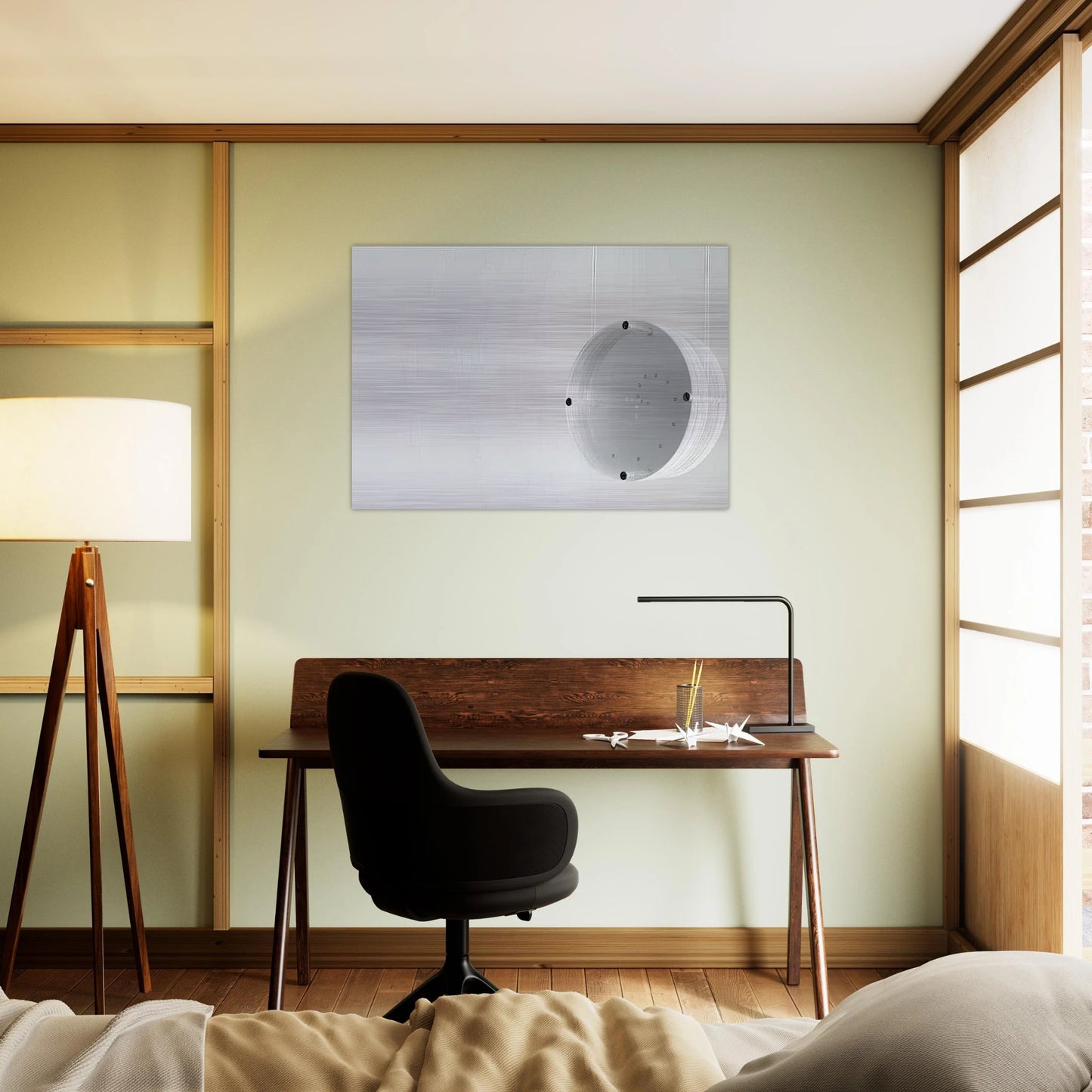 Disco Zero - 1971 - Mira Schendel Brushed Aluminum Print - 70x100 cm / 28x40 inches | Mira Schendel Aluminum Print | Mira Schendel Prints