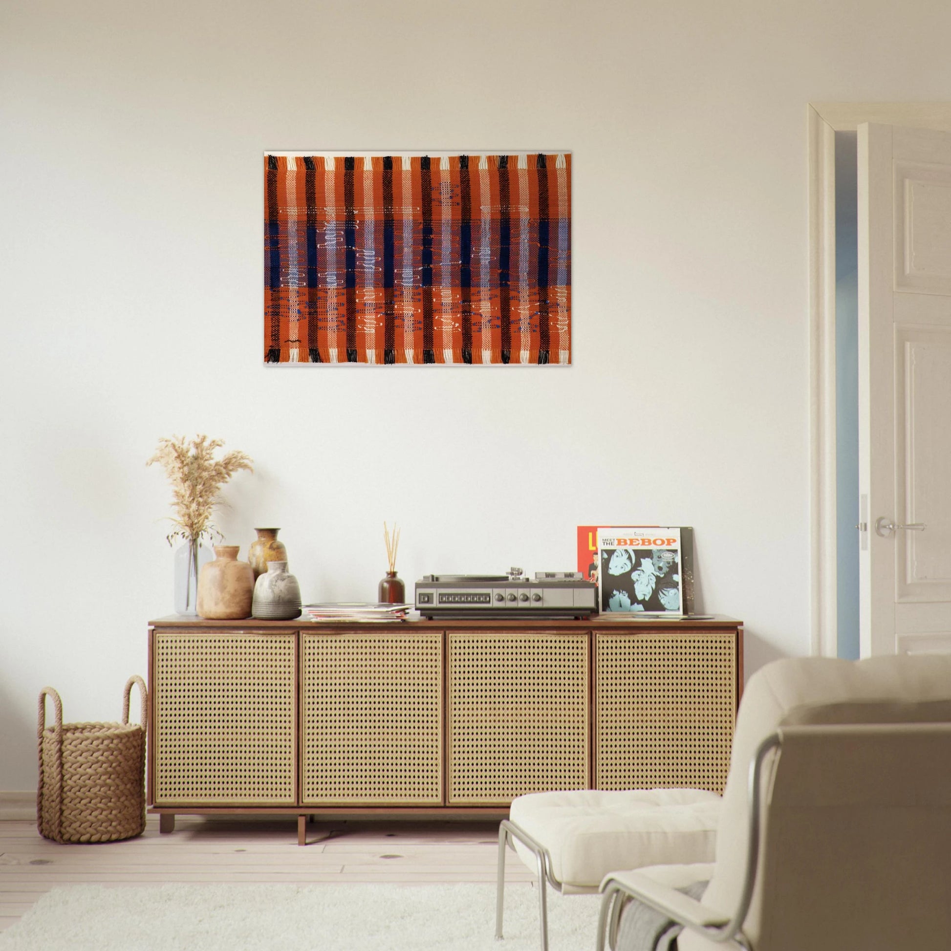 INTERSECTING 1962 - Anni Albers Brushed Aluminum Print - 70x100 cm / 28x40 inches | Anni Albers Aluminum Print | Anni Albers Prints