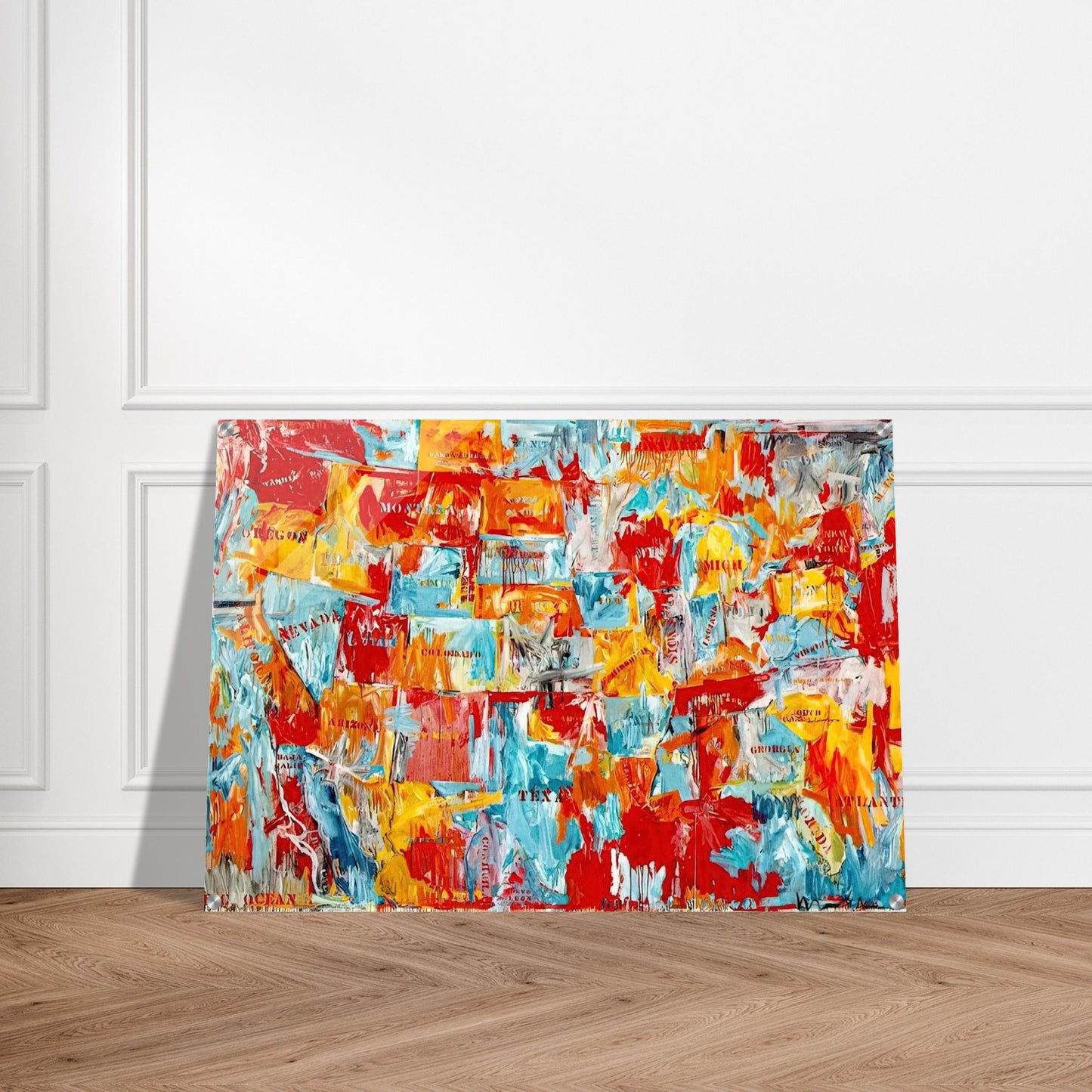 MAP - Jasper Johns Acrylic Print - 70x100 cm / 28x40″ inches