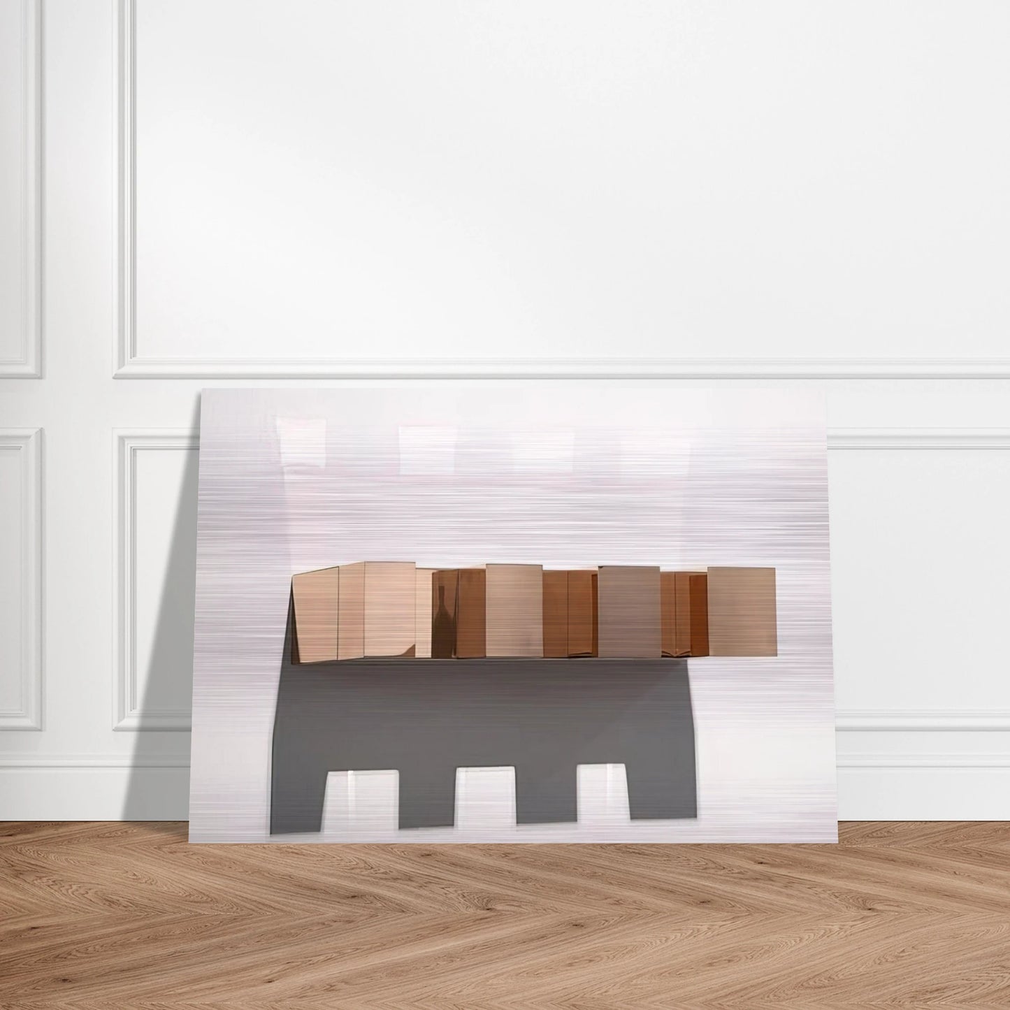 Untitled 72-22 Bernstein - 1972 - Donald Judd Brushed Aluminum Print - 70x100 cm / 28x40 inches | Donald Judd Aluminum Print | Donald Judd Prints