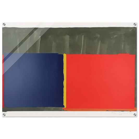 Red, Blue - 1969 - John Hoyland Acrylic Print - 70x100 cm / 28x40″ inches
