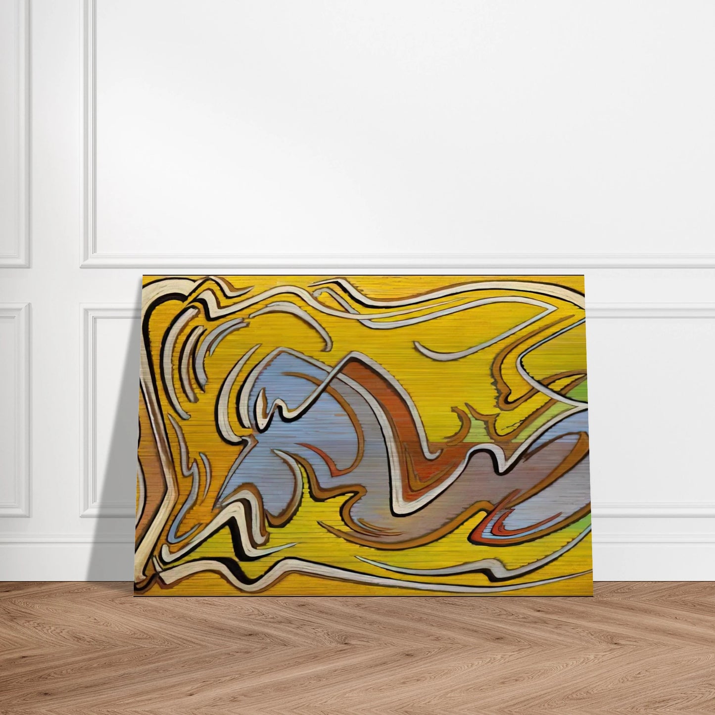Calligraph Forming - 1958 - Lawren Harris Brushed Aluminum Print - 70x100 cm / 28x40 inches | Lawren Harris Aluminum Print | Lawren Harris Prints