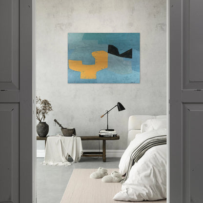 Composition - 1955 - Serge Poliakoff Brushed Aluminum Print - 70x100 cm / 28x40 inches | Serge Poliakoff Aluminum Print | Serge Poliakoff Prints