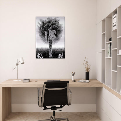 PALM TREE - MC Escher Brushed Aluminum Print - 70x100 cm / 28x40 inches | MC Escher Aluminum Print | MC Escher Prints