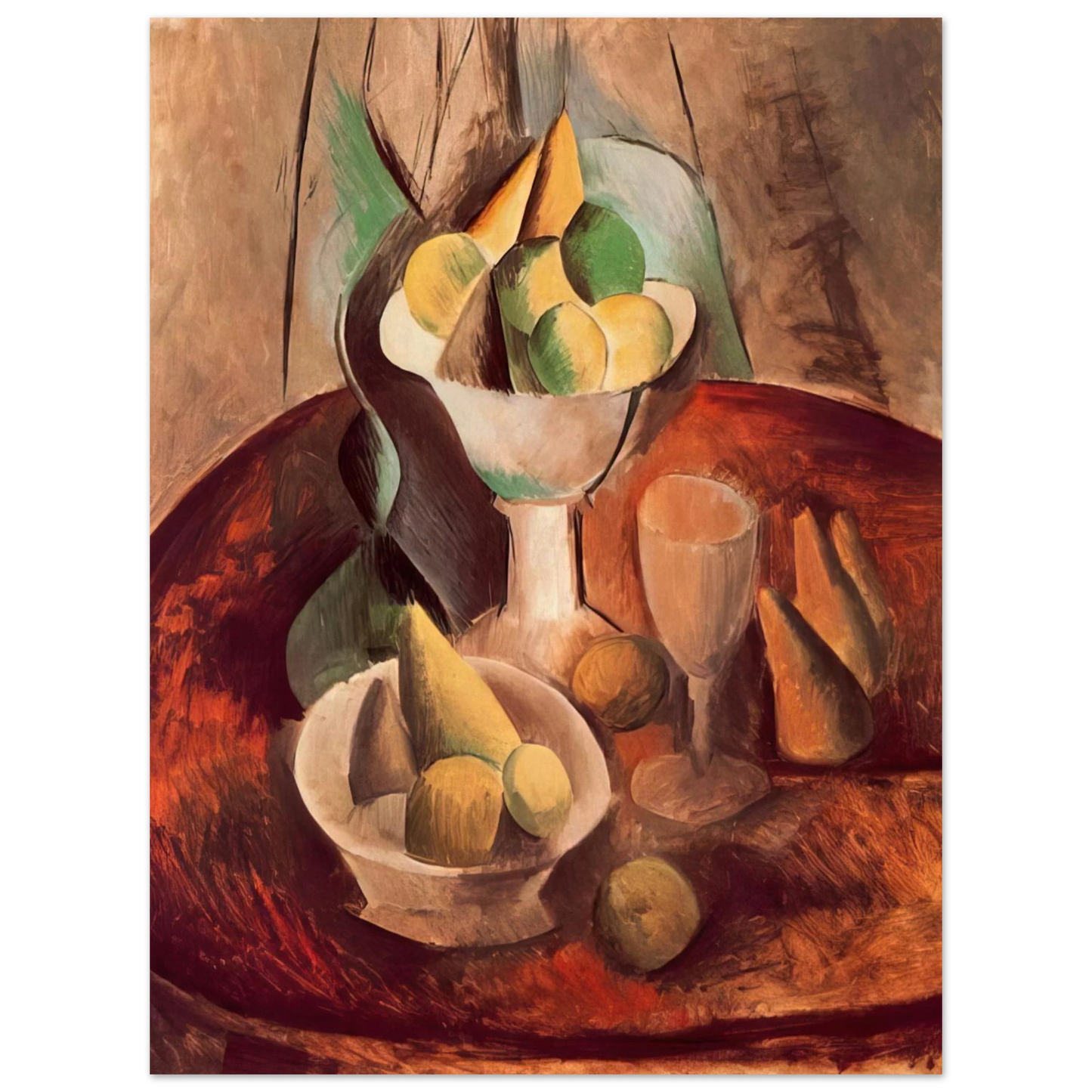 Pablo Picasso - Fruit in a Vase - 1909  75x100 cm / 30x40inches Fine Art Poster