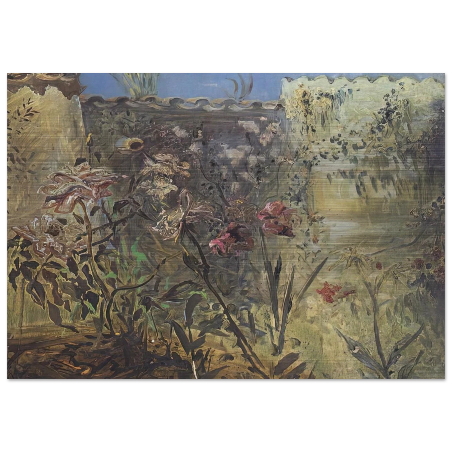 THE PATIO OF PORT LLIGAT - Salvador Dali Brushed Aluminum Print - 70x100 cm / 28x40 inches | Salvador Dali Aluminum Print | Salvador Dali Prints