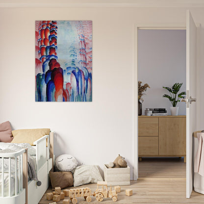 Hindu Motif, or Graduated Red - Frantisek Kupka Brushed Aluminum Print - 70x100 cm / 28x40 inches | Frantisek Kupka Aluminum Print | Frantisek Kupka Prints