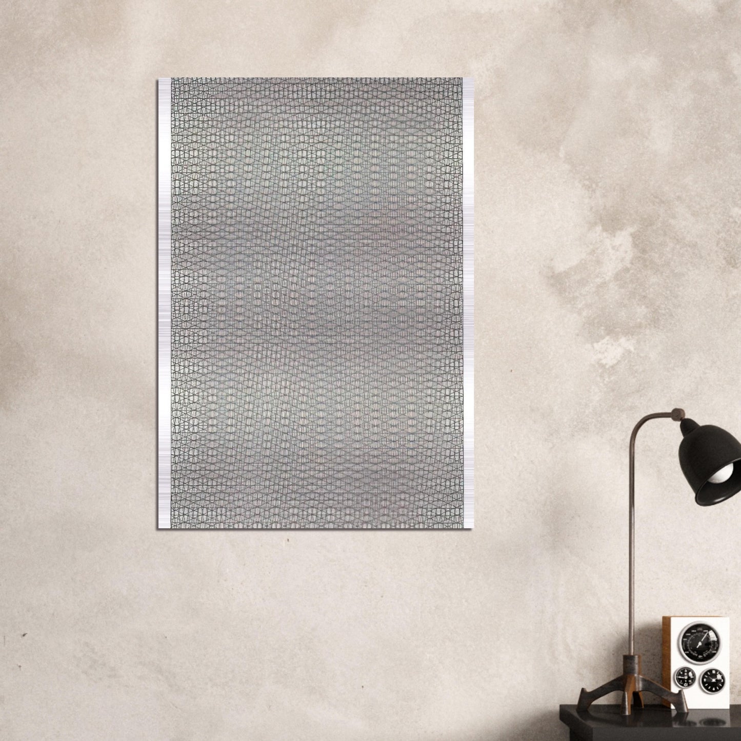 3 grillages superposés 0°, 15°, -15° - 1959 - Francois Morellet Brushed Aluminum Print - 70x100 cm / 28x40 inches | Francois Morellet Aluminum Print | Francois Morellet Prints